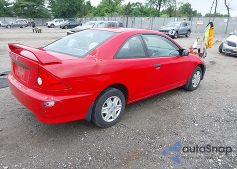 2004 Honda Civic Vp из США, поврежденный, VIN 1HGEM22164L068417